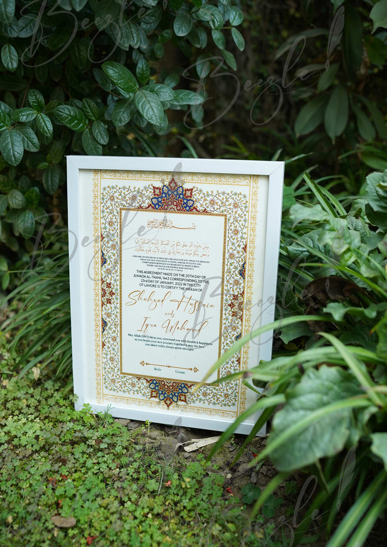 Luxury Nikah Certificate With Attractive Design | RNCF-003