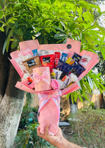 Load image into Gallery viewer, Pink Snack Bouquet with Gift Box | BCG-149
