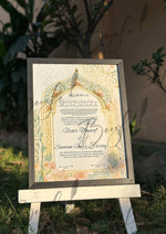 Load image into Gallery viewer, Nikah Certificate With Signature Line &amp; Customized Name | NC-058
