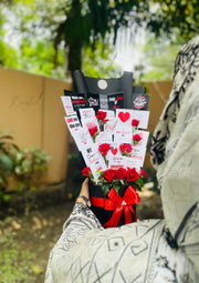 Love Message Card Bouquet with Roses | BCG-142