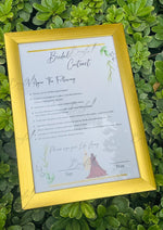 Load image into Gallery viewer, Wedding Bridal Contract With Golden Design | BC-006
