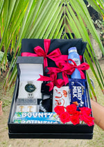 Load image into Gallery viewer, Men’s Gift Box with Watch &amp; Chocolates | GBO-114
