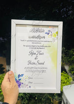 Load image into Gallery viewer, Nikah Certificate With Customized Name, Arabic Ayat, and Signature Line | NC-024