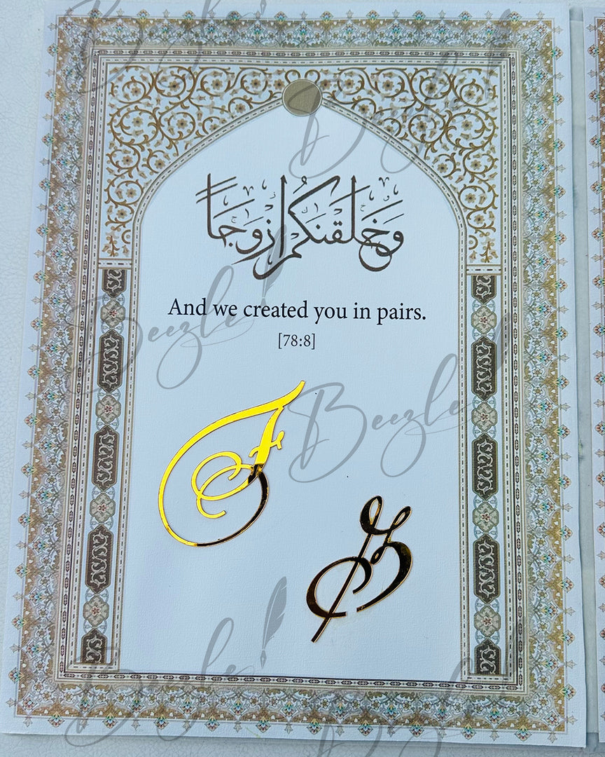 Nikkah Booklet With Beautiful Print