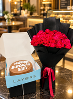 Load image into Gallery viewer, Elegant Birthday Blooms &amp; Cake Combo | GDEL-001