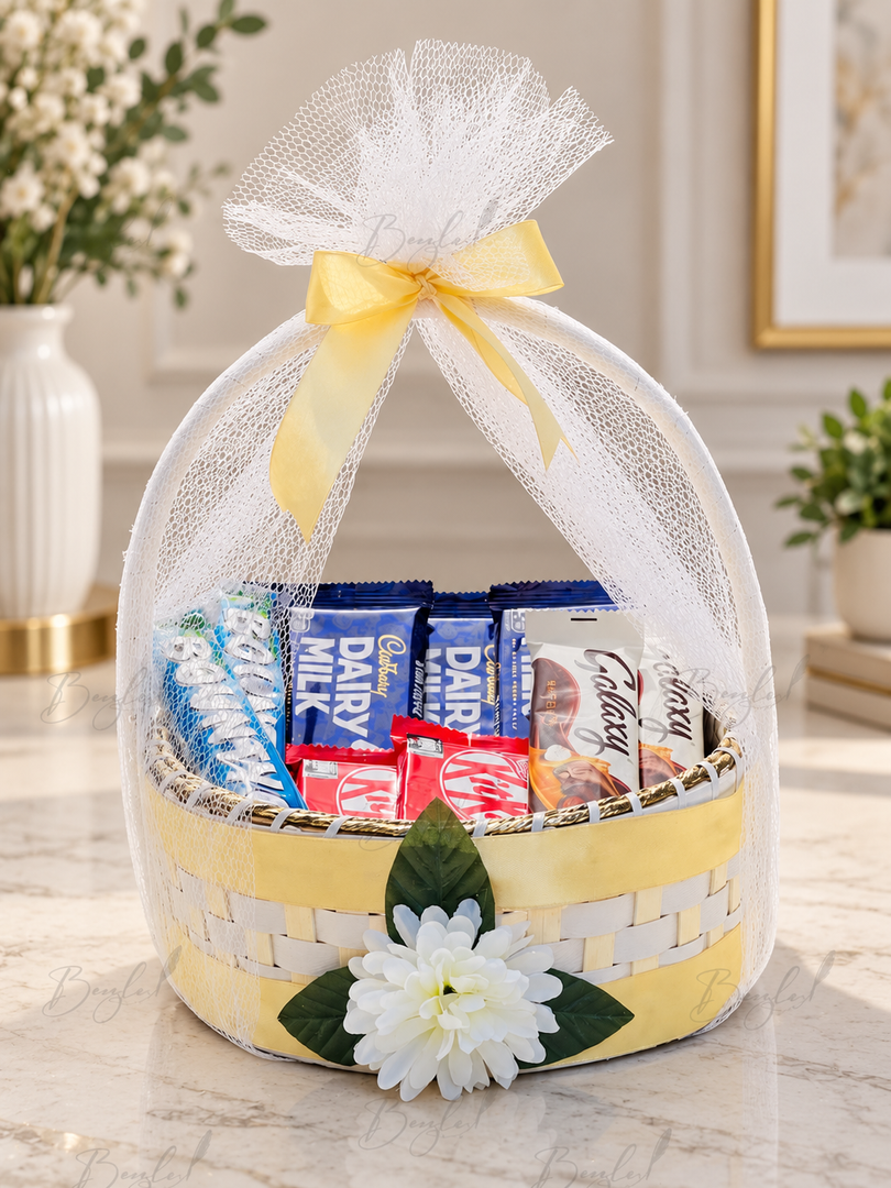 Golden Elegance Chocolate Gift Basket | GB-052