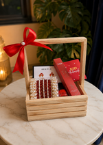 Load image into Gallery viewer, Red &amp; Gold Festive Gift Basket | GB-139