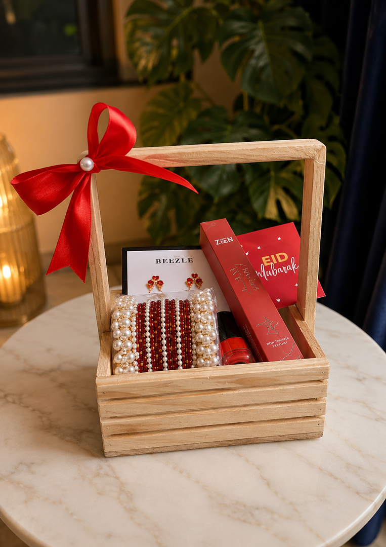 Red & Gold Festive Gift Basket | GB-139
