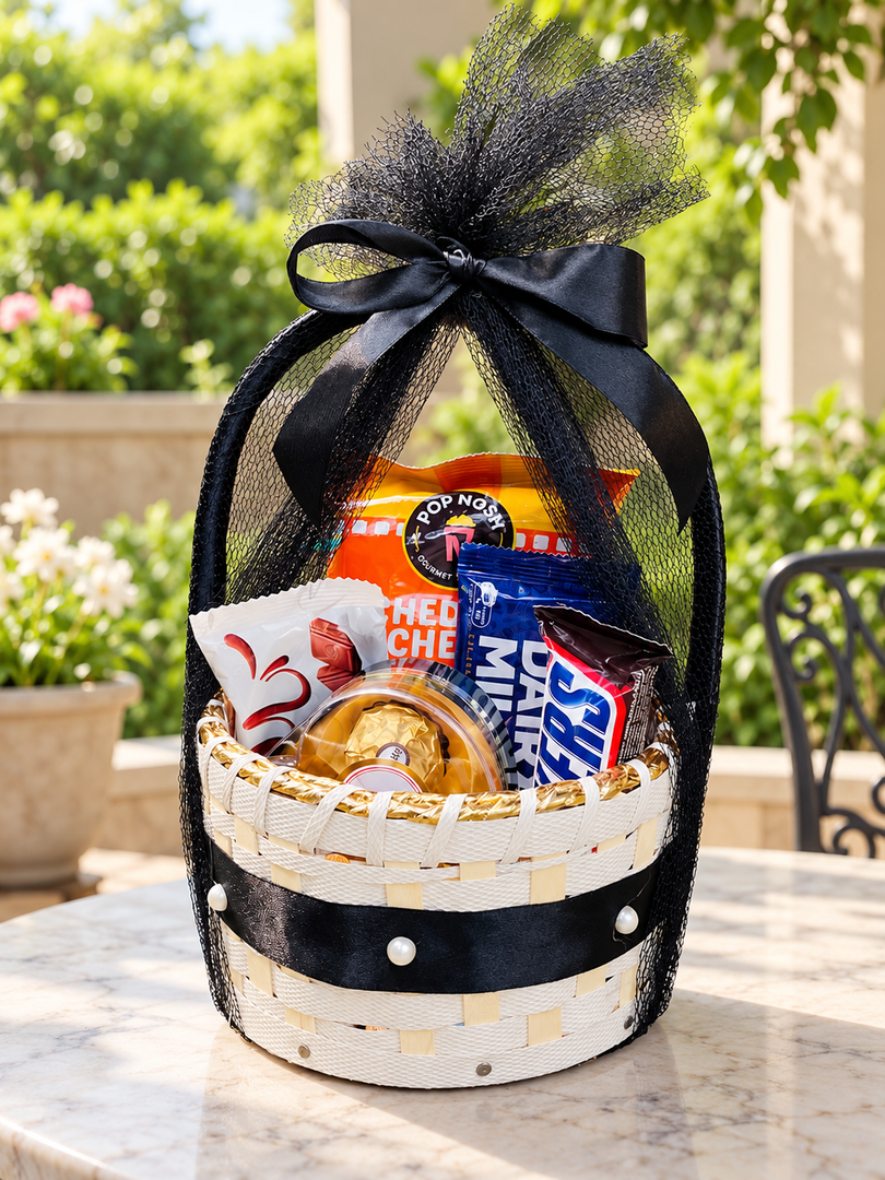 Luxury Black Pearl Gift Basket | GB-046