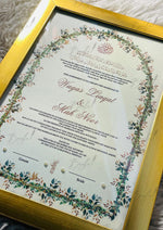 Load image into Gallery viewer, Gold Framed Nikah Certificate | SNC-013