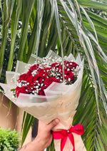 Load image into Gallery viewer, Red Rose Bouquet with White Fillers | BCG-147
