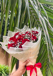 Red Rose Bouquet with White Fillers | BCG-147