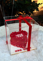 Load image into Gallery viewer, “Love You” Red Heart Cake in Acrylic Box | GC-070
