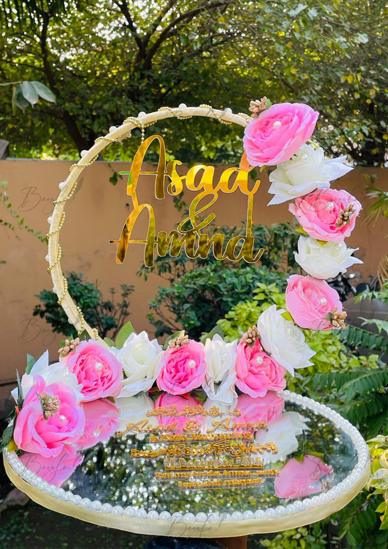 Floral Mirror Ring Tray | NT-035