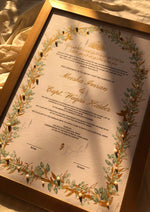Load image into Gallery viewer, Gold Framed Nikah Certificate | SNC-013