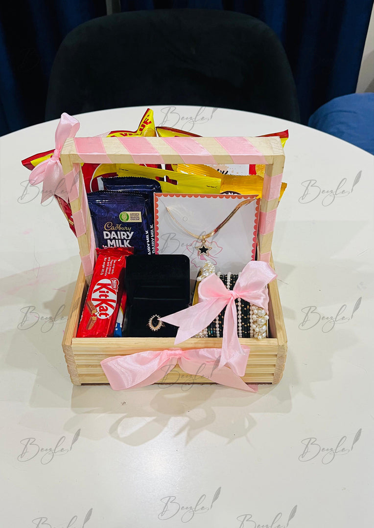 Jewellery and Chocolate Gift Basket | GB-174