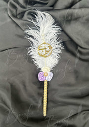 Qubool Hai Nikah Pen With White, Off White & Light Purple Color Flower | PEN-30
