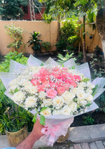 Load image into Gallery viewer, Pink &amp; White Rose Bouquet | BCG-105