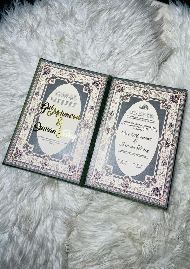 Emerald Green Nikkah Booklet | NB-051