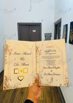 Load image into Gallery viewer, The Nikkah Booklet With Customized Golden Name &amp; Attractive Design | NB-019