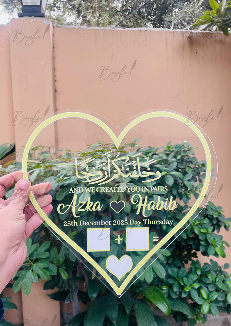 Heart Acrylic Thumb Board | NAF-025