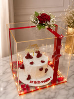 Load image into Gallery viewer, Crimson Romance Cake Box | Custom Birthday Cake Delivery