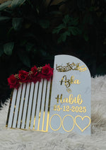 Load image into Gallery viewer, Nikah Couple Name Plaque | NAF-027