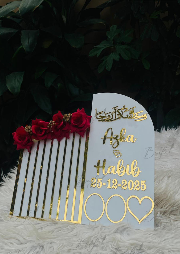 Nikah Couple Name Plaque | NAF-027