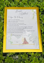 Load image into Gallery viewer, Wedding Bridal Contract With Golden Design | BC-006