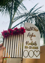 Load image into Gallery viewer, Nikah Couple Name Plaque | NAF-027