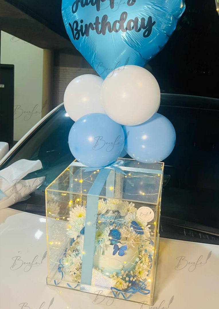 Blue Birthday Cake Box | CB-026