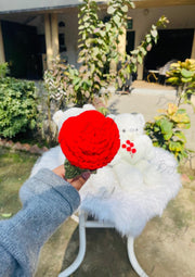 Crochet Yarn Red Rose | CHT-002