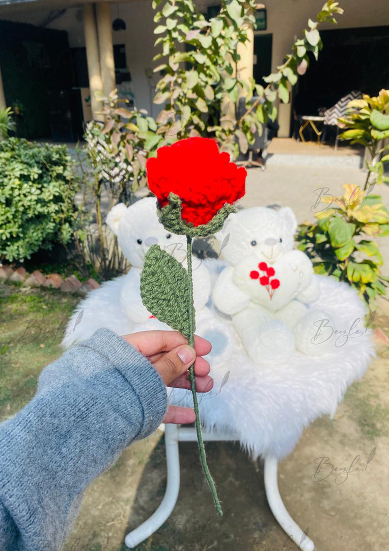 Crochet Yarn Red Rose | CHT-002