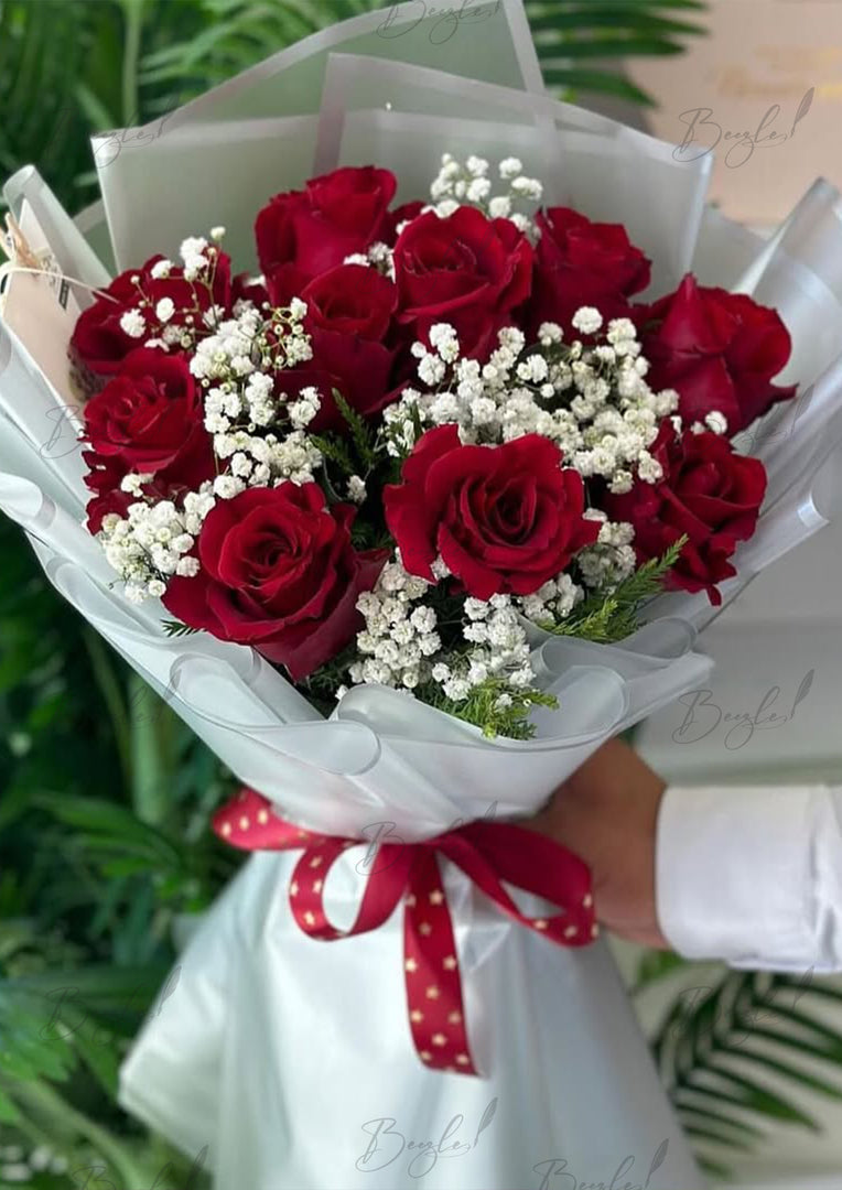 Crimson Charm Roses Bouquet | BCG-173