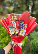 Load image into Gallery viewer, Personalized Bride to Be Chocolate Gift Bouquet with Photos | BCG-021
