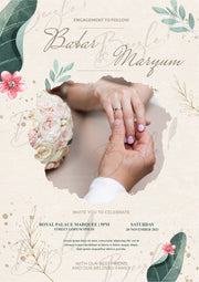 Printed Engagement Certificate With Hold Their Hands | PEC-009