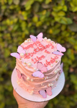 Load image into Gallery viewer, Blush Pink Butterfly Cake | GC-108
