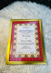 Regal Framed Nikah Nama | NC-192