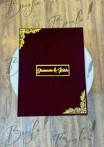 Load image into Gallery viewer, The Maroon Nikkah Booklet With Attractive Nikah Certificate | NB-005
