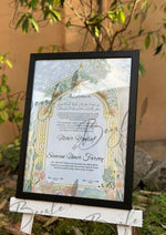 Load image into Gallery viewer, Nikah Certificate With Signature Line &amp; Customized Name | NC-058
