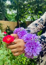 Load image into Gallery viewer, Purple Floral Gajray Set | GAY-012
