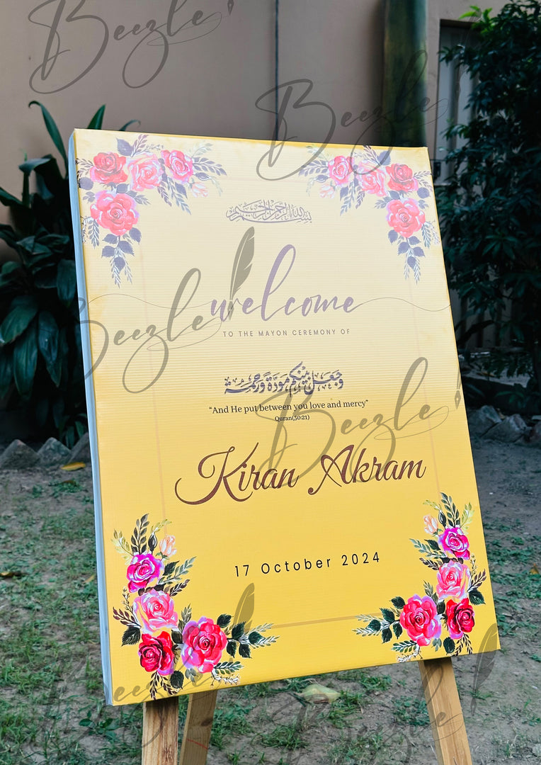 Wedding Welcome Board