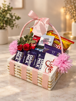 Load image into Gallery viewer, Pink-Themed Snack &amp; Chocolate Basket | GB-124