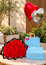 Load image into Gallery viewer, Layers Cake with Balloons and Floral Bouquet | GDEL-081