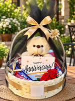 Load image into Gallery viewer, Anniversary Teddy Gift Basket | GB-013