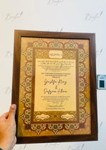 Load image into Gallery viewer, Nikah Certificate With Brown Attractive Print | NC-070