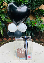 Black Balloon Cake Surprise Box | CB-001