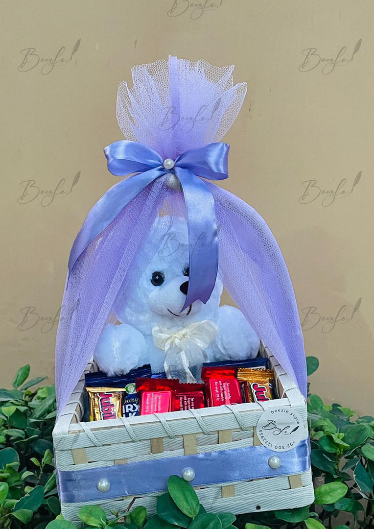 Teddy and Chocolate Gift Basket | GB-190