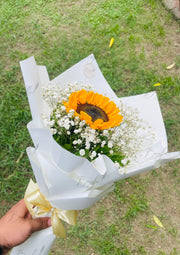 Sunflower & Baby’s Breath Bouquet | BCG-163