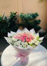 Load image into Gallery viewer, Pink &amp; White Rose Bouquet | BCG-105